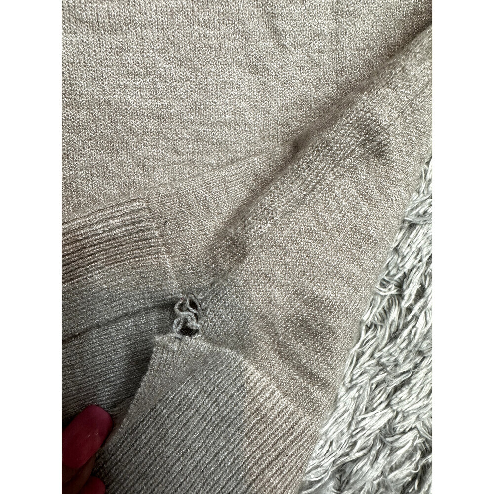 Style & Co Women's Long Sleeve V-Neck Sweater In Solid Brown Top Size PP Petite - Picture 7 of 8
